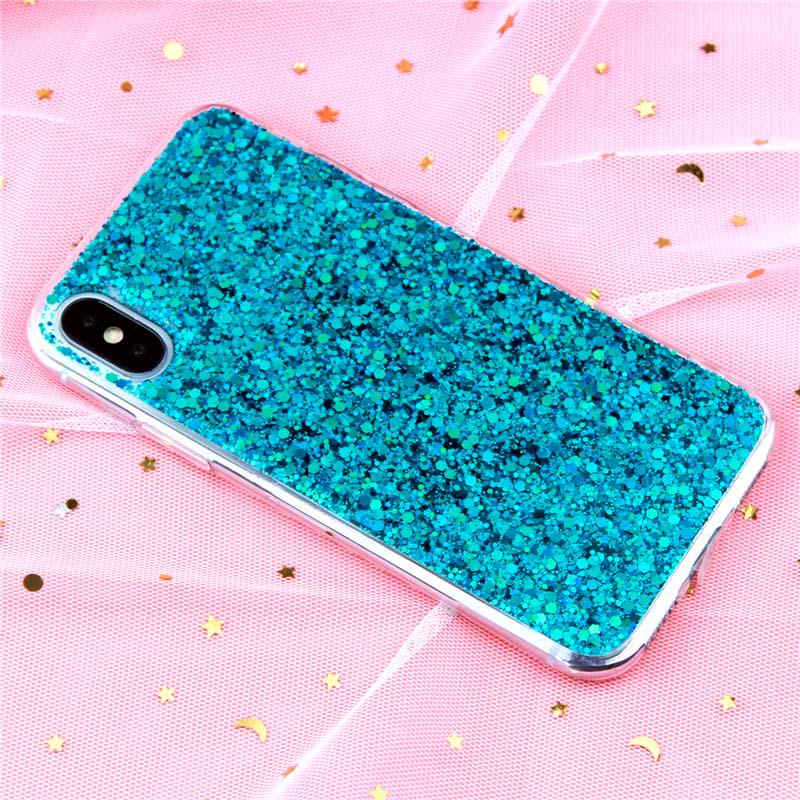 Glitzer Handyhülle Für iPhone 13 12 11 14 15 Pro Max Luxus Weiche Epoxid Kristallhülle Für iPhone XR XS 7 8 Plus SE Pailletten Funda For iPhone 13 Mini