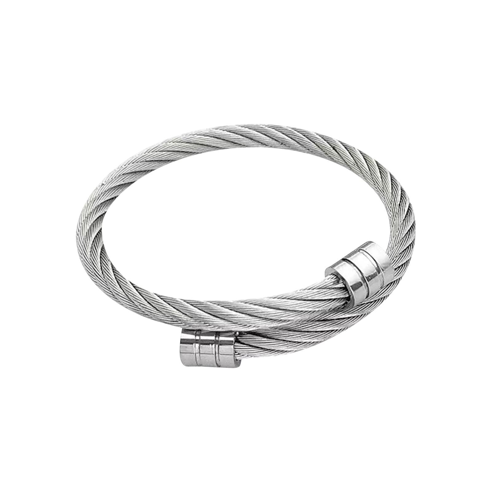 Armband, Lymphdrainage-Armband, Titanionen-Armband, Titanionen-Offenes Verstellbares Armband für Männer und Frauen silber