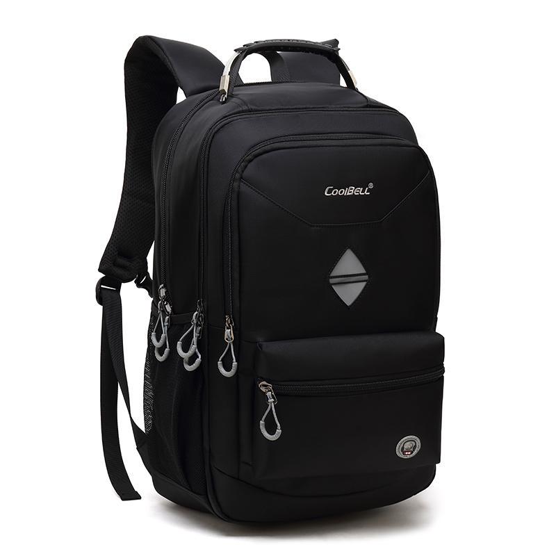Herren-Rucksack Cool Bell mit USB-Ladeanschluss, wasserdichter Laptop-Rucksack mit großer Kapazität, 18,4 Zoll, Schwarz CB-5508S 18.4 inch schwarz