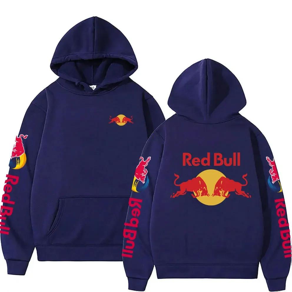 Red Bull Logo Print Herren Hoodie Frühling Herbst Neue Mode Lässige Mode Bequem Warm Locker Übergroß Y2k Damen Herren Hoodie M schwarz