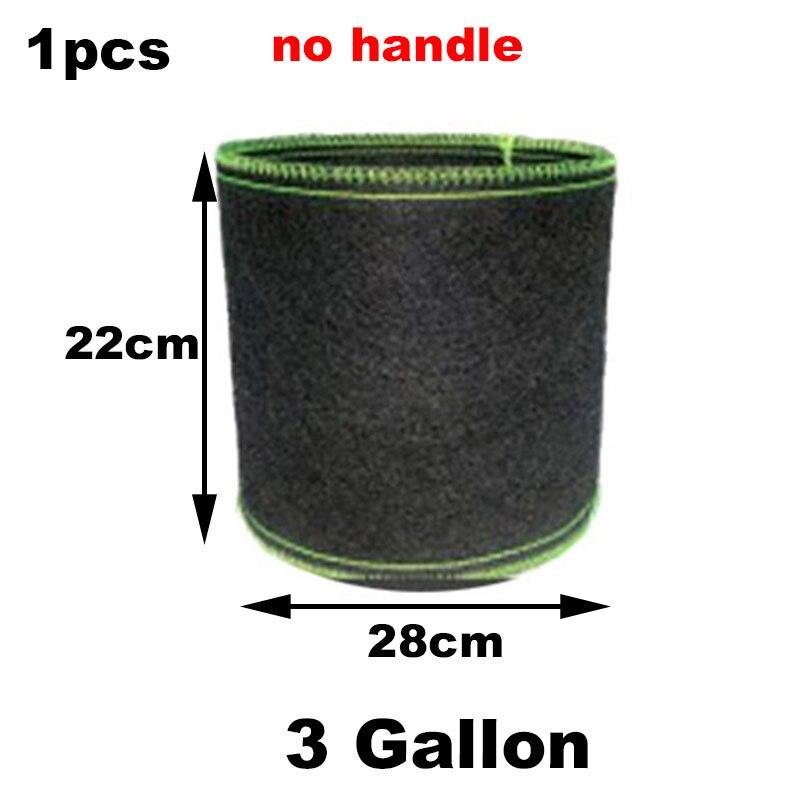 5 gal 10 gal Stoff Pflanze wachsen Taschen Töpfe Obst Blumentopf Werkzeuge Garten wachsen Gemüse große Größe Kartoffel Gemüse Pflanzen B no handle 3Gal