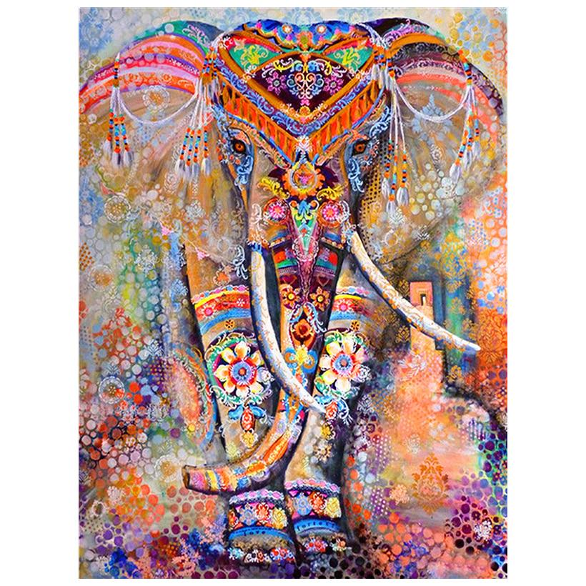Voller Rundbohrer „Farbe Elefant“ Stickerei Kreuzstich Geschenk Home Decor Geschenk 20X30CM