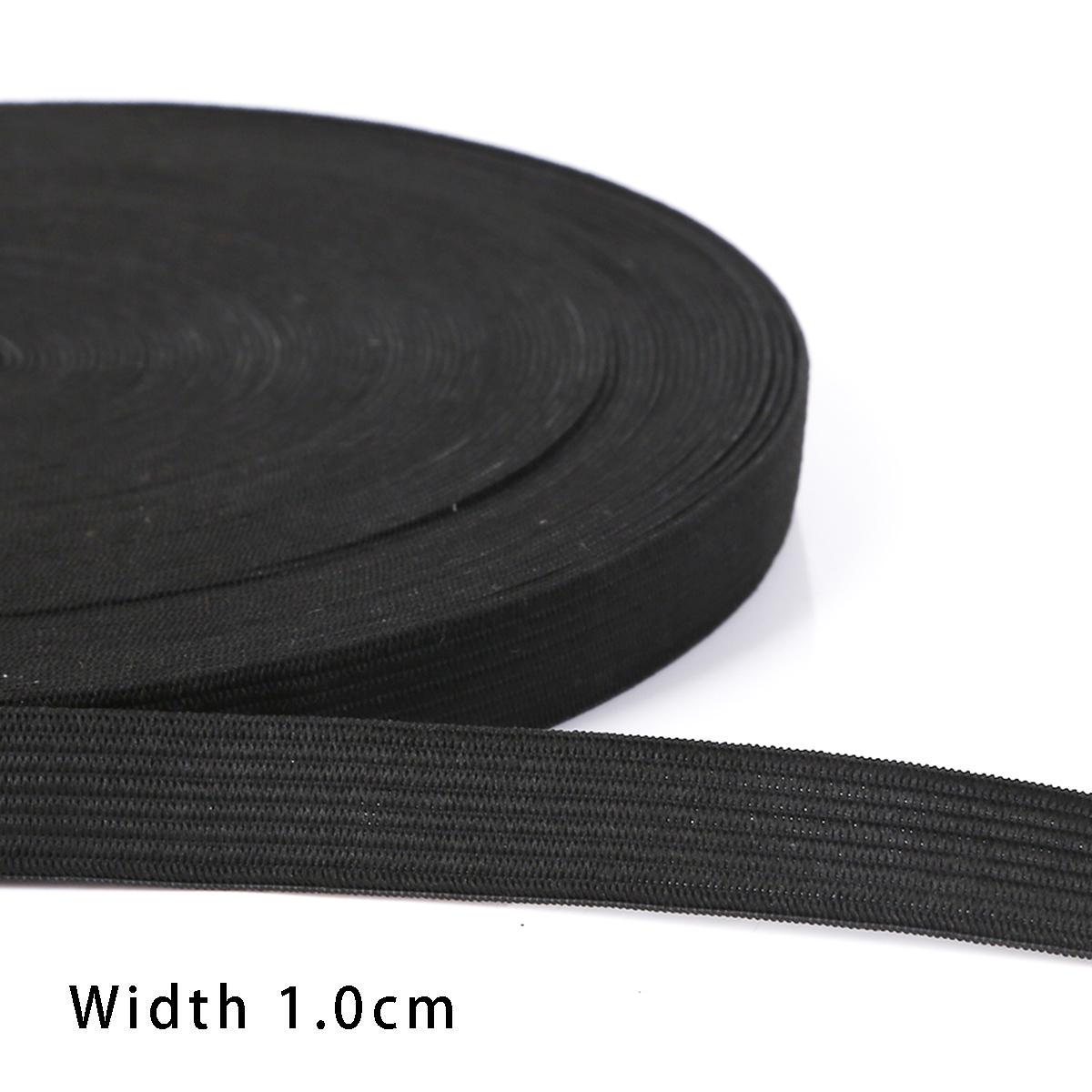 5 Yard Flache Elastische Band Nähen Kleidung Zubehör Gurtband Kleidungsstück Nähen Zubehör 1cm schwarz