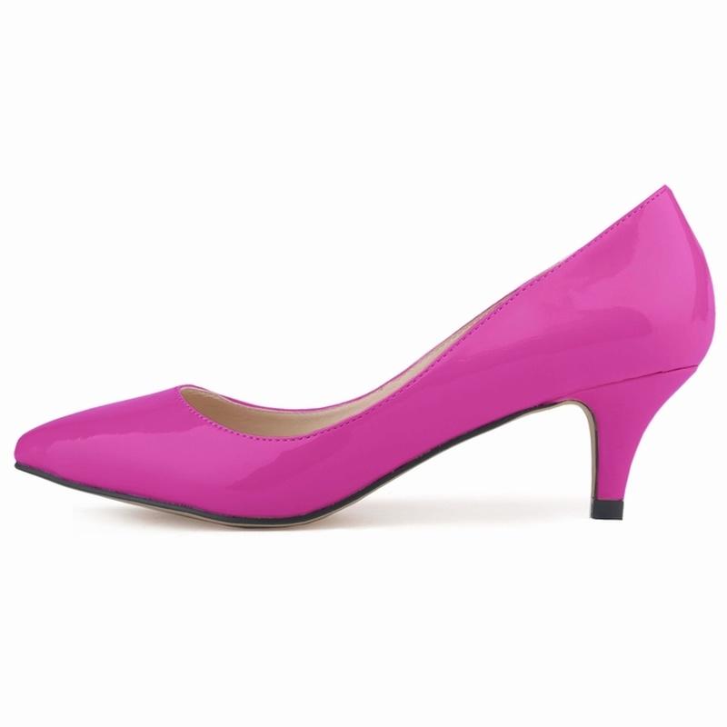 Klassische sexy spitze niedrige Med Kitten Heels Damen Pumps Schuhe Frühling Markendesign Hochzeitskleid 39 violett