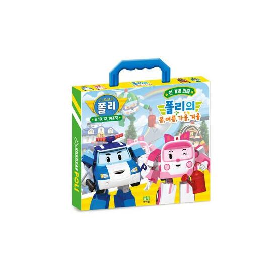 RoboCar POLI Carry Puzzle Set Hergestellt in Korea - Erstes Puzzle 8–14 Teile / Camping-Abenteuer 12–38 Teile (3 Optionen) #First Puzzle 8–14pcs white