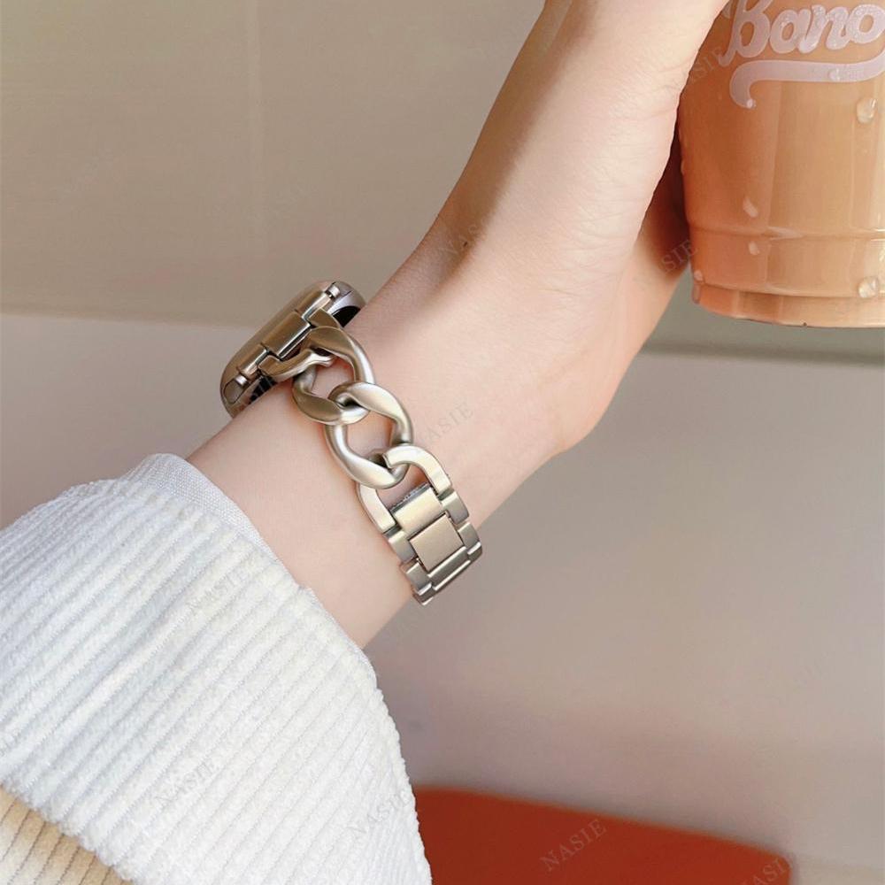 Metallarmband für Fitbit Versa 1/Versa 2/Versa 3/Versa 4 Band Luxus-Armband Armband für Fitbit Versa Lite/Sense 2 Armband Versa3 4 or Sense2 eierschale