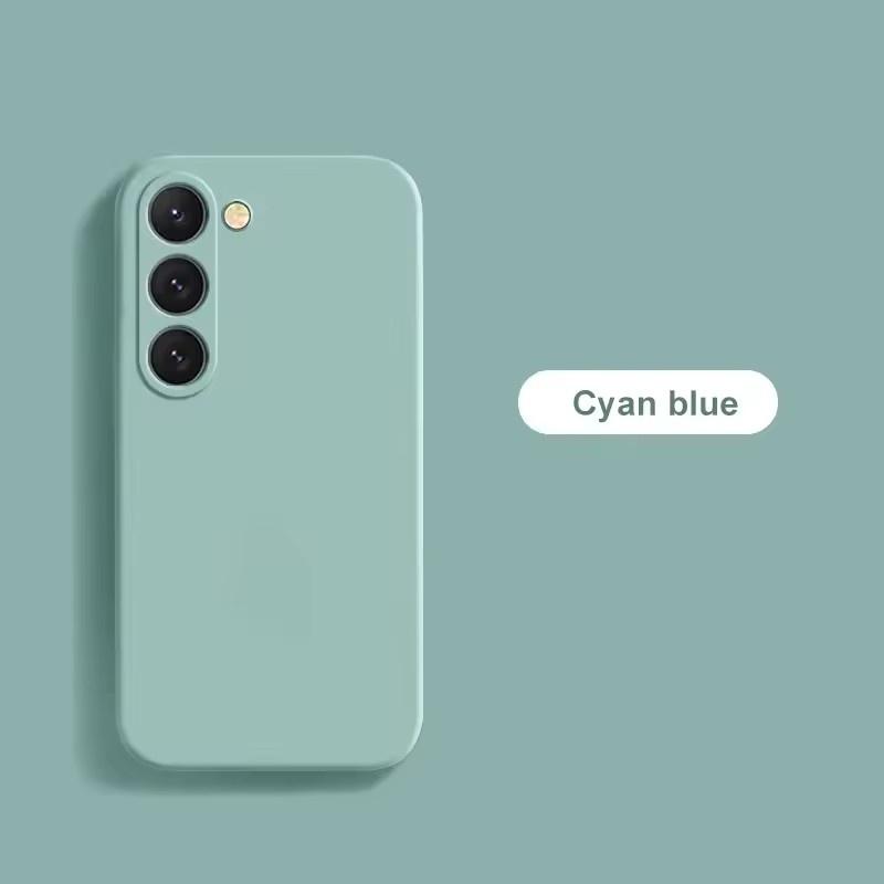 S25 S24Plus Hülle Flüssigsilikon Handyhülle für Samsung Galaxy S23 S 23 S22 Ultra S24 FE S25 + Plus Soft Cover Samsung S23 Ultra hellgrüne