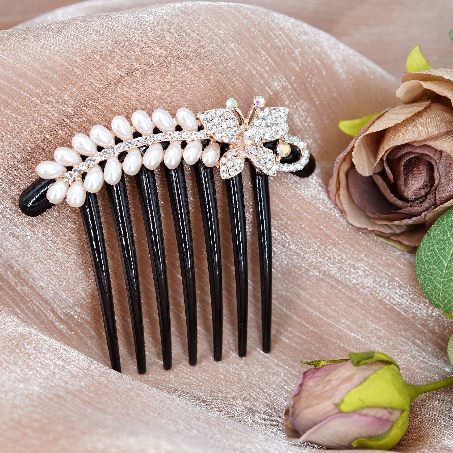 Schwarze Haarnadeln für Mädchen, Haargabel, Frauen, Pferdeschwanz, Haarkämme, Volumeneinsätze, Haarspange, Haar-Styling-Tool, Bouffant-Haar-Zubehör 10.2*9cm