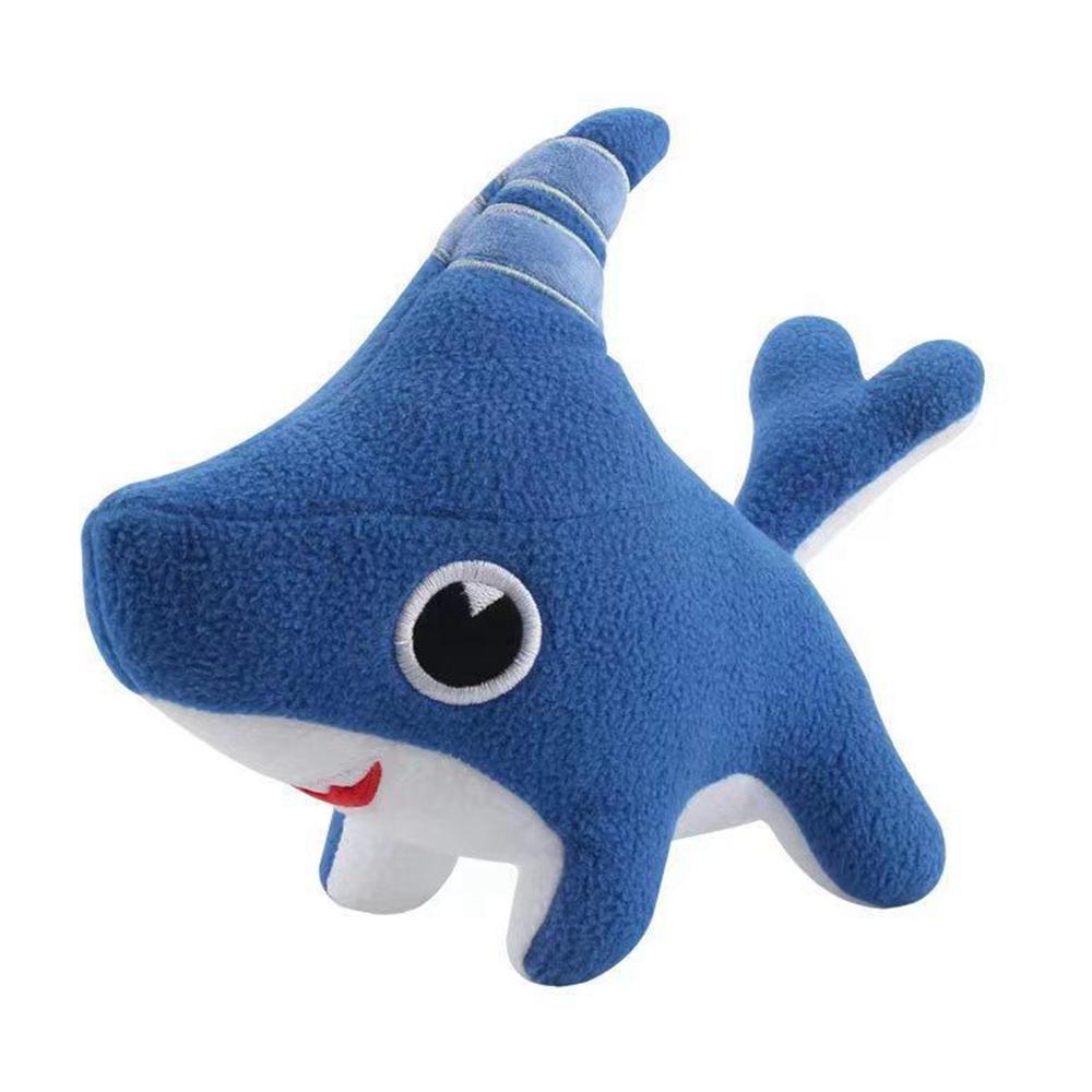 28*18CM Hai Hund Kuscheltiere Hai Hund Plüsch Spielzeug Blau Sägezahn Ozean Tiere Plushies für Baby Jungen Mädchen Kind Geburtstag Geschenk 28cm