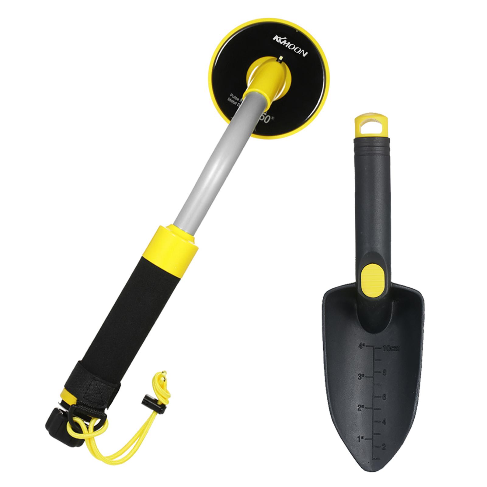 Unterwasser Metall Detektor 100 Fuß/30M Voll Wasserdicht Handheld Pinpointer Puls Induktion Metall with shovel gelb