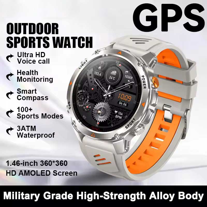 T-Rex 3 Pro Militärstandard AGPS Smartwatch 10ATM Wasserdicht Dual-Band GNSS Kompass Höhenmesser AMOLED Schwimmen Sport Smartwatch Herren silicon