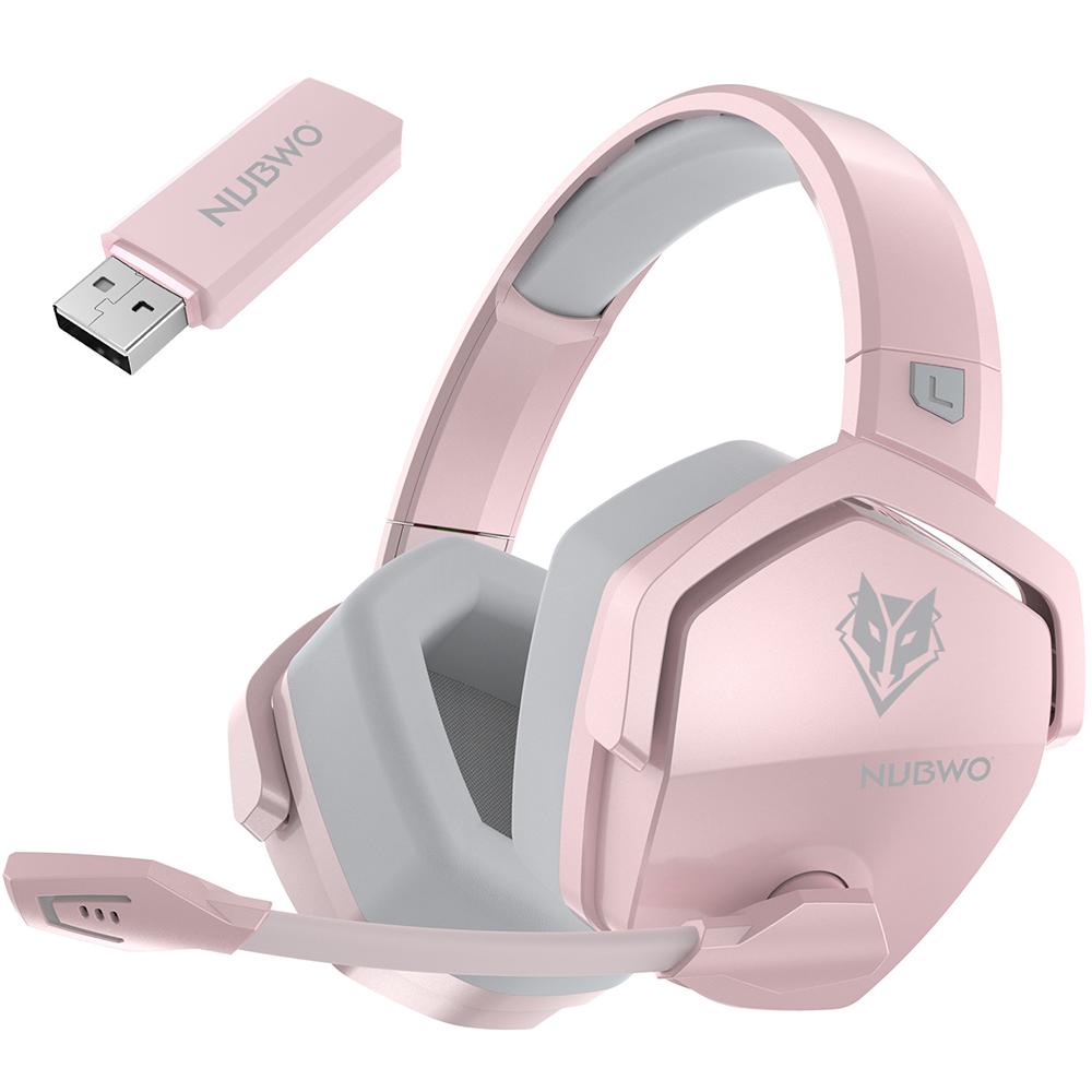 NUBWO G06 2,4G Wireless Gaming Headset 3,5mm Wired Sport Kopfhörer BT Headset Rauschunterdrückung mit style 1 rosa
