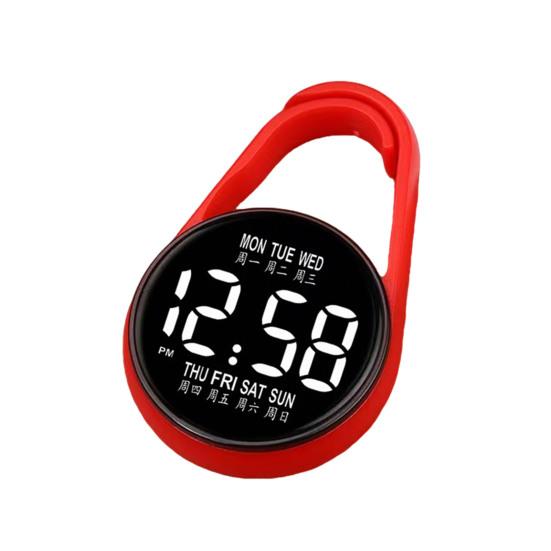 Prüfungs-Schlüsselanhänger Digitale Uhr Tasche LED Touch-Uhr Tragbare Clip-On-Uhr für Gürtel Rucksack Schüler Schulprüfungen