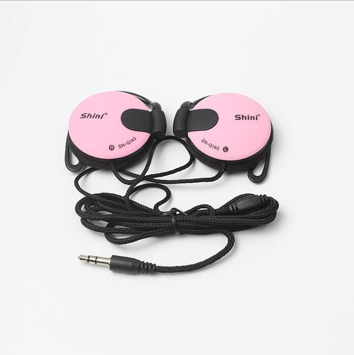 Modischer Ohrbügel-Mega-Bass-Kopfhörer mit 3,5-mm-Stecker und Geräuschunterdrückung für PC/Mobiltelefon rosa