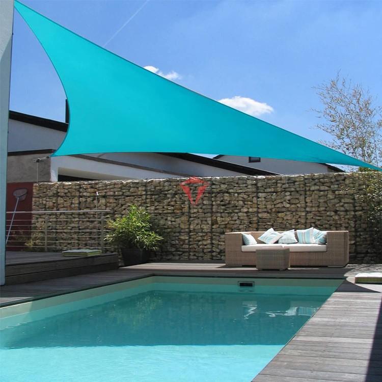 5x5x5/2x2x2M Sonnenschutz Dreieckiger Sonnenschirm Schutz Außenmarkise Garten Terrasse Pool Sonnensegel Markise Sonnenschutztuch 3x4x5M see-blaue