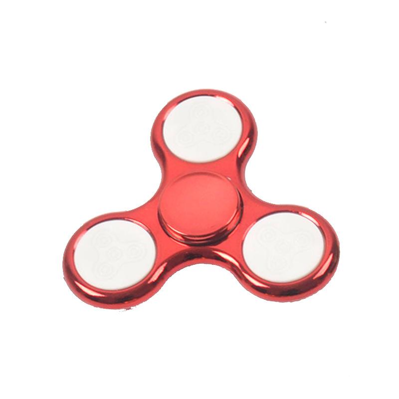 6 Farben Kreatives LED-Licht Leuchtender Fidget Spinner Ändert Handspinner Leuchtet im Dunkeln Stressabbau Spielzeug für Kinder rot