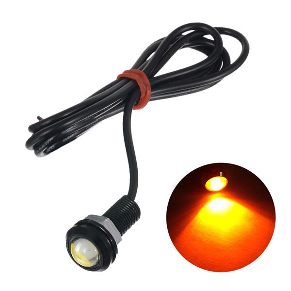 18mm Auto Eagle Eye Wasserdichte Led Auto Licht 12V Ersatz Rückfahr Parkplatz Kamera Signal Auto Drl Lampe Auto styling 1Pc gelb