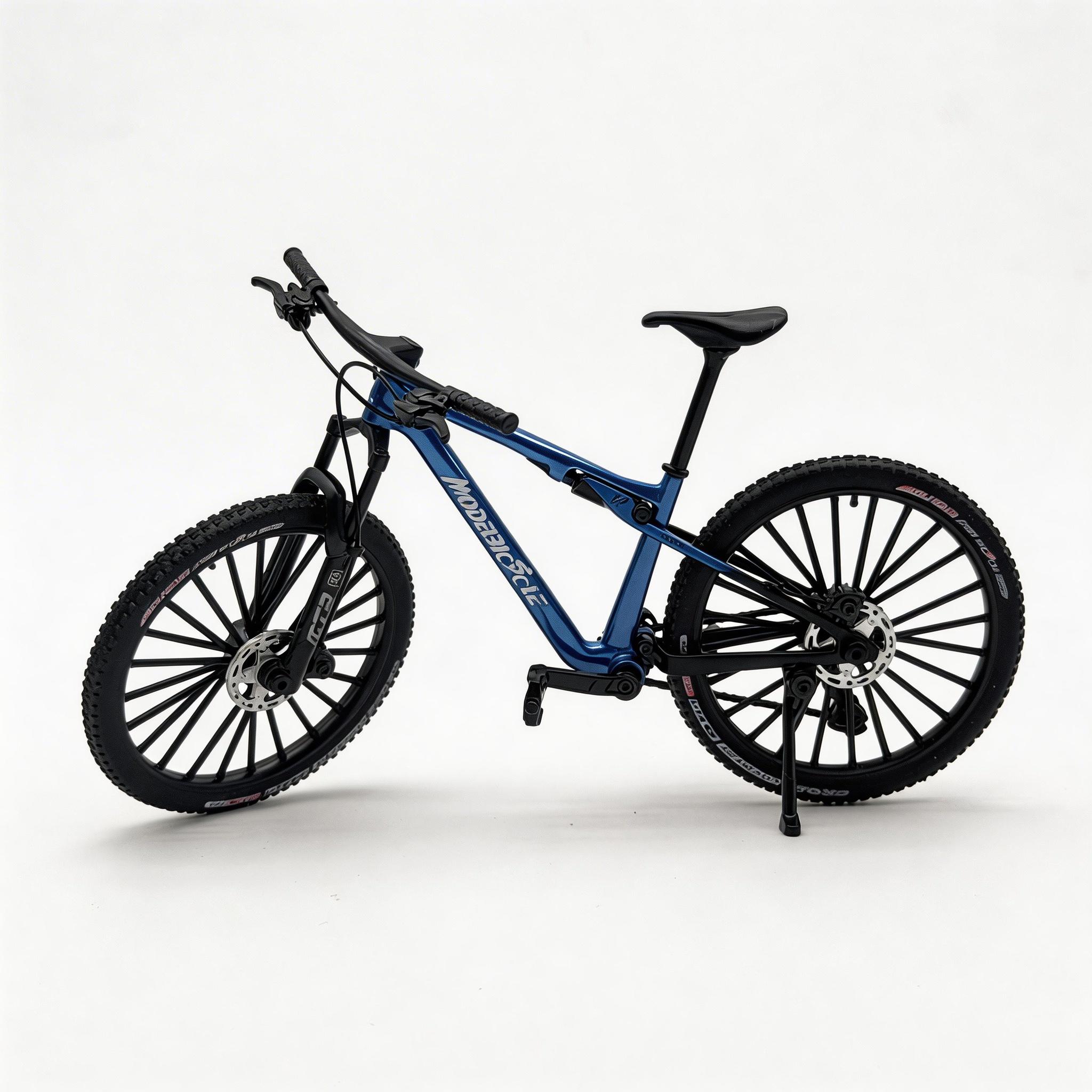 1:8 Modelllegierung Mountainbike Druckguss Metall Mountainbike Biegerad Faltbares Rennrad Simulation Geschenk Spielzeug für Kinder black