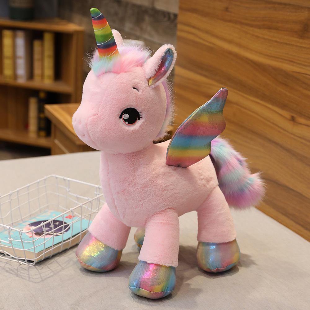 Riesiger Einhorn-Stofftier Weiches gefülltes Cartoon-Einhorn-Puppe Tierisches Pferd Geburtstagsgeschenk 40cm