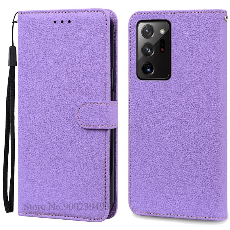 Note20 Note 20 Ultra Hülle Für Samsung Galaxy Note 20 Hülle Leder Flip Brieftasche Hülle Für Samsung Galaxy Note 20 Ultra Hülle Abdeckungen Galaxy Note 20 Ultra licht lila