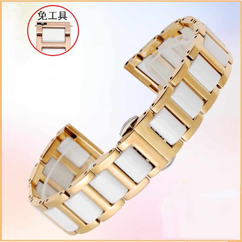 Keramikarmband aus Edelstahl 12 13 14 15 16 17 18 20 22 mm Uhrenarmband Damen Herren Mode Armbanduhren Band 20mm