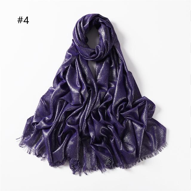 23 Farben Unifarben Lurex Glitzer Schimmer Fransen Viskose Schal Tuch Damen Hohe Qualität Wickeltuch Pashmina Stola Bufandas Muslimischer Hijab Hut