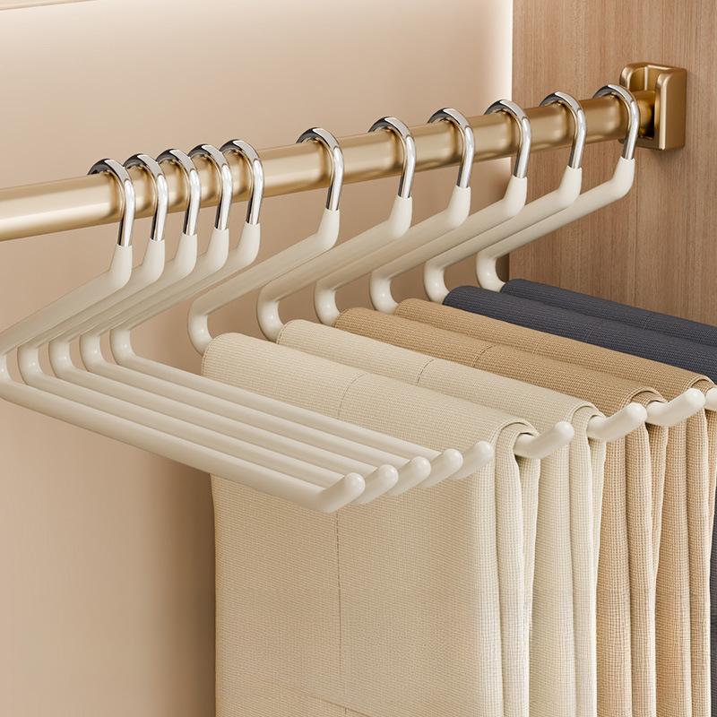 1 Stück gänseförmiger Hosenständer, Anti-Rutsch und spurloser Aufbewahrungsständer, Wäscheständer, Home Hosenklemme, Kleiderschrank Hosenbügel 1PC weiß