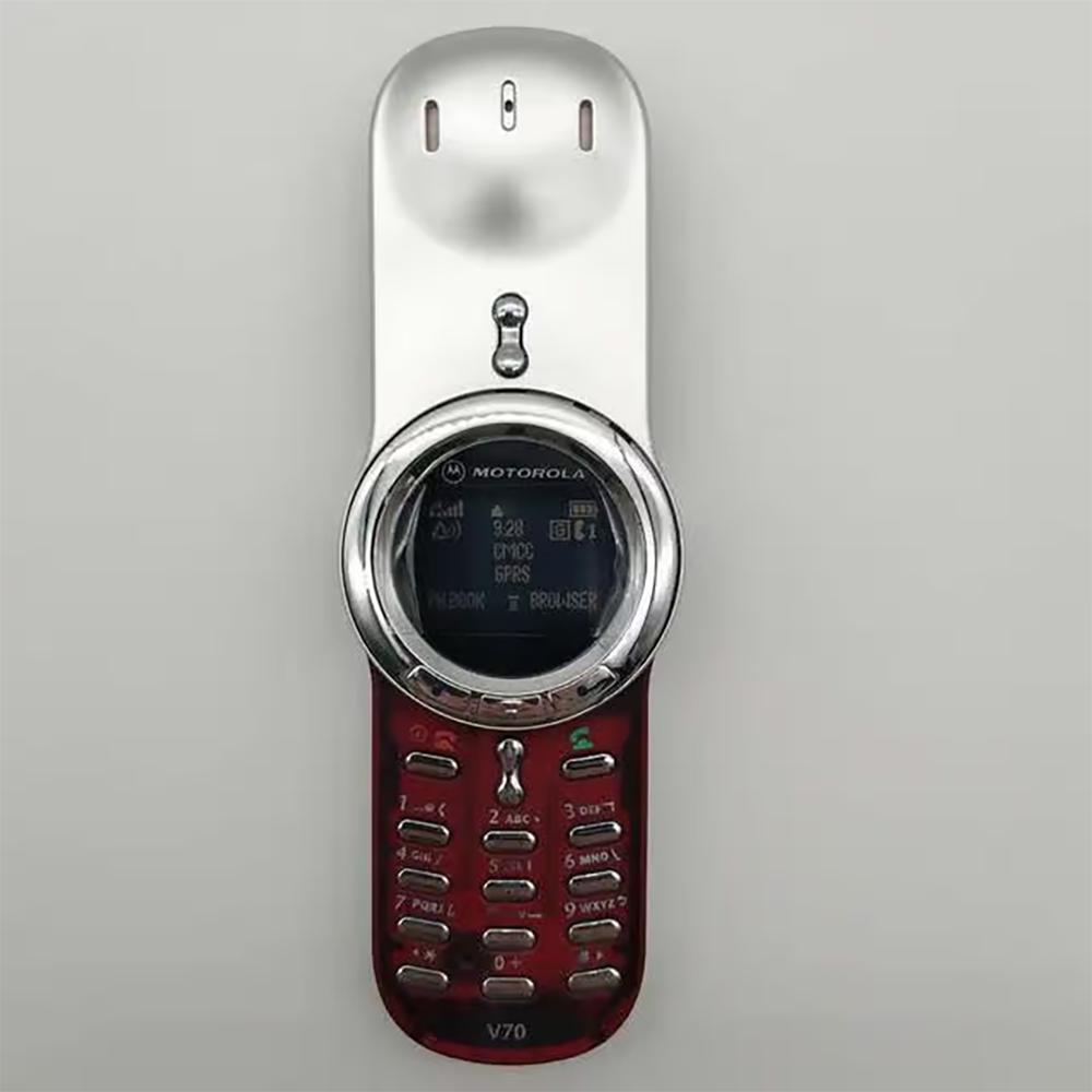 Generalüberholt Original Motorola V70 GSM 900 / 1800 96x64 Pixel 430mAh Mobiltelefon mit 1 SIM simple set rot