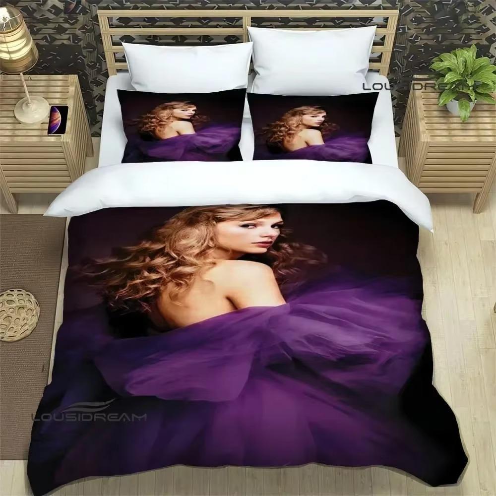 Singer T-Taylor-Swifts Bettwäsche-Sets, exquisite Bettwaren, Bettbezug-Set, luxuriöses Geburtstagsgeschenk 70x133cm 3pcs