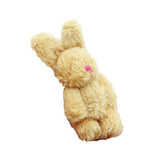 Yousheng Puppenhaus-Spielzeug, feine Verarbeitung, schön, bezaubernd, kompakt, weich, dekoriert, Plüsch, Kaninchen, Bär, Puppenhaus, Puppe, Puppenhaus-Zubehör khaki