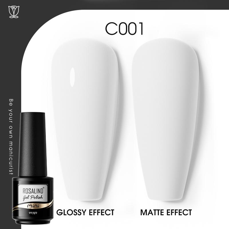 ROSALIND Nagel-Gel-Nagellack, neue Farbe, Gel-Nagellack, zum Einweichen, UV-Lampe, Nägel, Kunst, semi-permanenter Gel-Nagellack, Basis- und Decklack