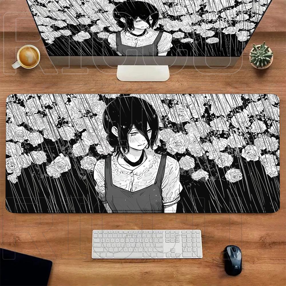 Comic Chainsaw Man XXL Mauspads Anime Reze Gamer Makima Gaming Zubehör Große Tastatur Schreibtischmatte Computer Tastatur 40x80x0.2cm