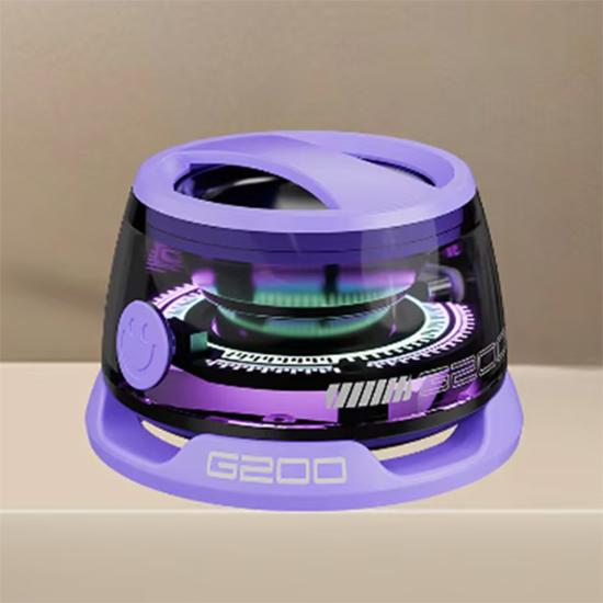 G200 Bluetooth 5.3 Lautsprecher Mini-Lautsprecher Tragbarer magnetischer Lautsprecher Multifunktionaler RGB-Lautsprecher RGB-Beleuchtung 7H Spielzeit violett
