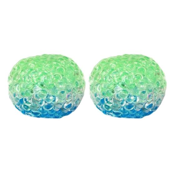 2 Stück Perlengefüllter Stressball Spielzeug Angstabbau Quetschball Sensorisches Spielzeug Kinder Jugendliche Erwachsene Tragbar Weicher TPR-Ball Knet-Fidget-Spielzeug G