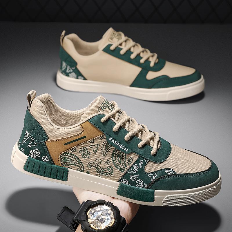 Männer Schuhe Turnschuhe Herren Casual Schuhe Luxus Atmungsaktive Männer Wanderschuhe Trend Leinwand Schuhe für Männer Laufschuhe Männliche Schuhe 44 grün