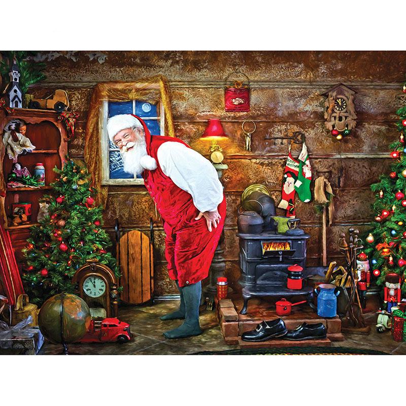 DIY Diamant Stickerei Kreuzstich Diamant Malerei Home Dekorative Geschenke Handarbeiten Santa's Home 20X30CM