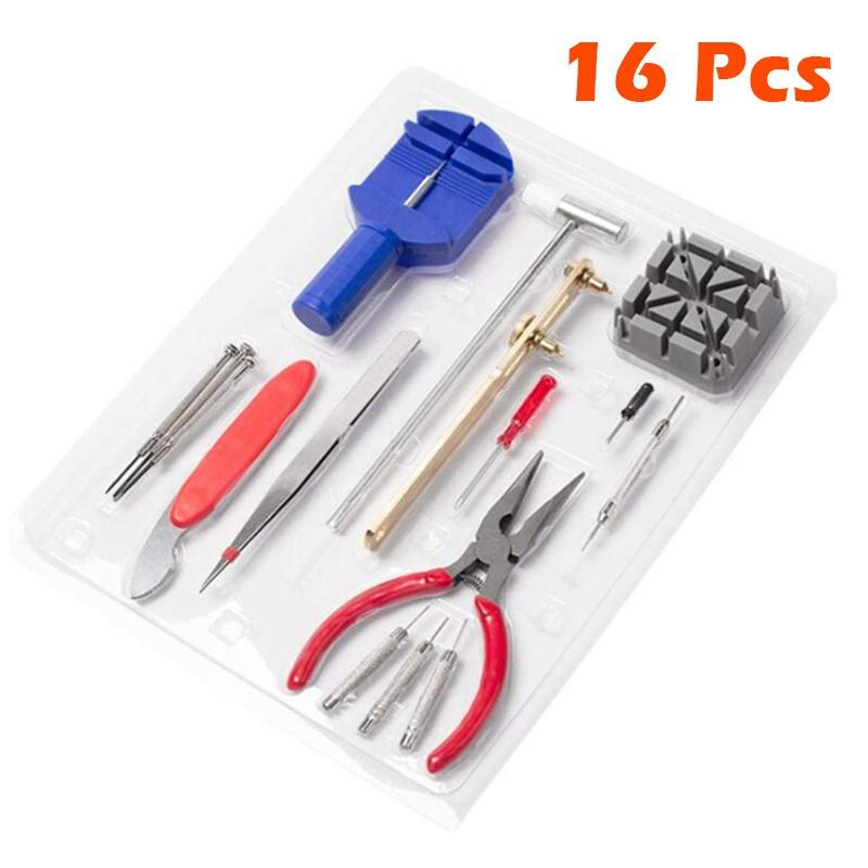 507/147/11-teiliges Uhr-Reparatur-Werkzeug-Set, Halter, Armband-Entferner, Verbindungsstifte, Federsteg, Uhrmacher-Reparatur-Werkzeug, Öffner, Stift-Verbindungsentferner, Uhrenarmband-Verbindungswerkzeug 16Pcs