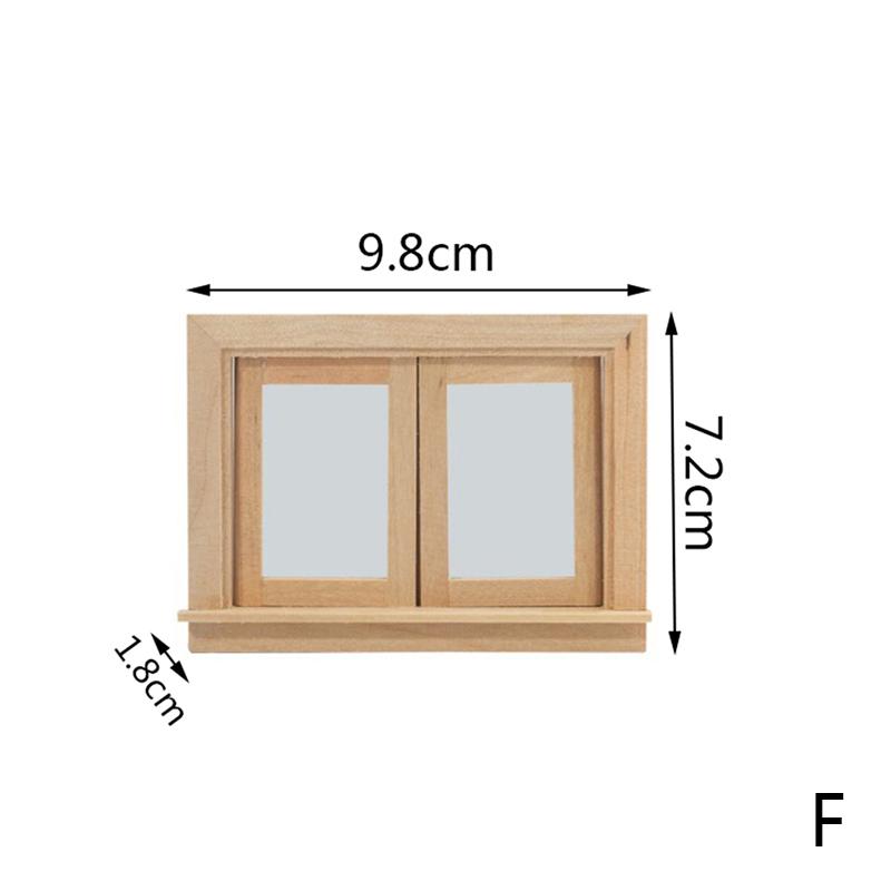 Puppenhaus Diy Mini Tür- und Fenstermaterial Modellzubehör kann bemalt und gefärbt werden Tür- und Fenstermodell 7.2*9.8*1.2cm