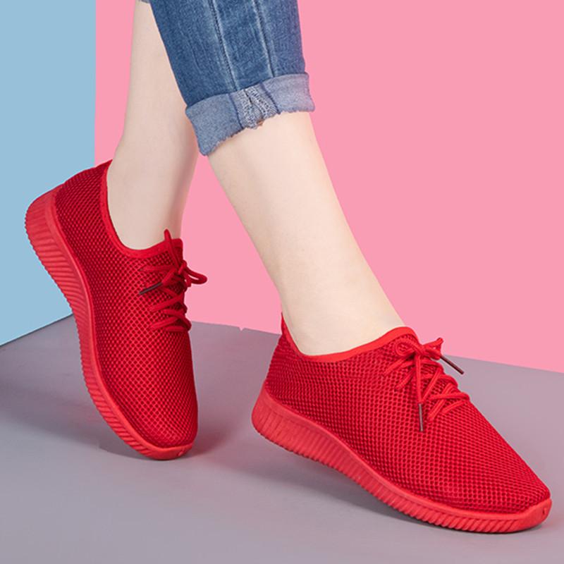 Sommer Mesh Schuhe Damen Atmungsaktive Hohl Mesh Sport Schuhe Alle-spiel Casual Schuhe Weiche Unterseite frauen Schuhe Einzelnen Schuhe 40