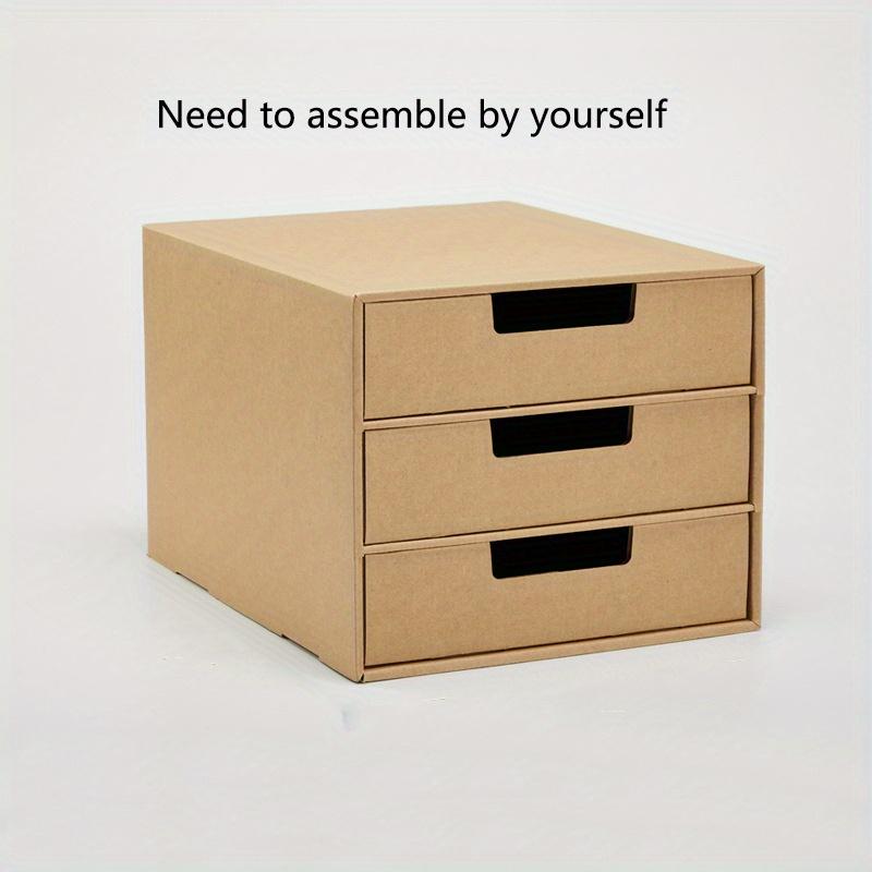 1 Stück dreilagige Schubladen Büro Ablagebox, Schreibwaren & Zeitschriften & Akten Hohe Qualität Aufbewahrung Schubladen Organizer. Low