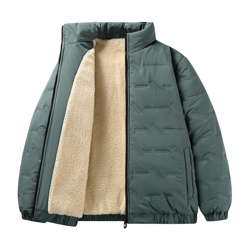 8XL Winter Herren Übergröße Baumwolljacke, Dicke und warme Baumwolljacke, Unifarbener Stehkragen, Herrenjacke in Übergröße XXXXXL armee grüne