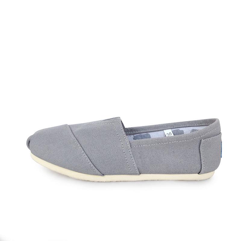 Neue 2025 Canvas-Schuhe Herren- und Damen-Slipper einfarbig Toms-Schuhe Thomas Stoffschuhe Mary-Schuhe bequem und vielseitig 36 licht grau