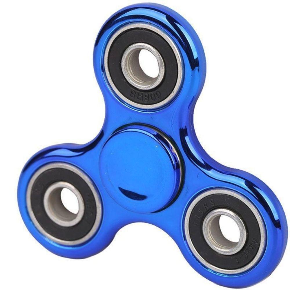 Cooler Fidget Spinner EDC Spinner für Bulk Angst Autismus ADHS Anti-Stress Tri-Spinner Hohe Qualität Erwachsener Kinder Spielzeug Zubehör blau
