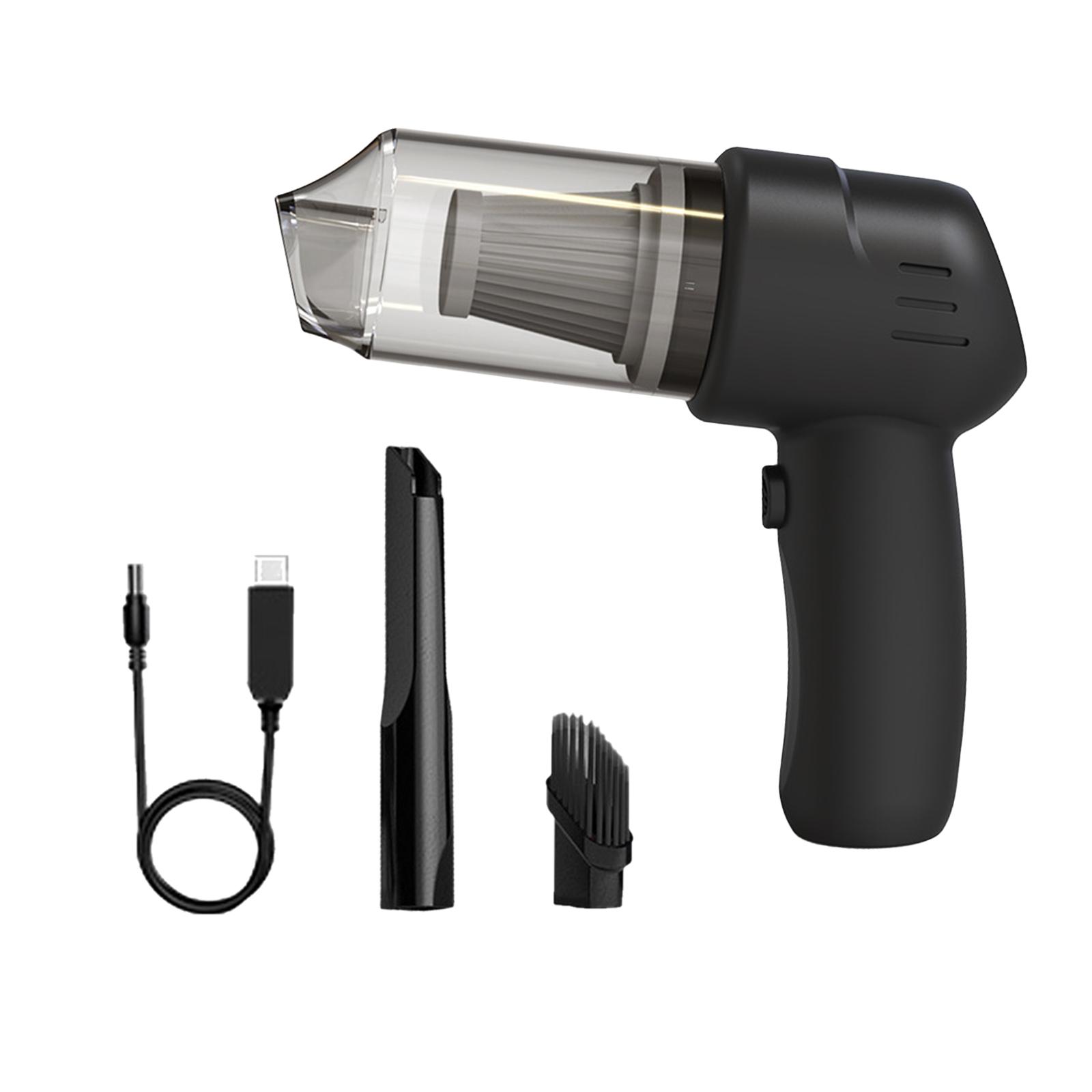 Tragbarer Staubsauger mit 100 W, 9000 Pa, leistungsstarkem Motor, kabelloser Handstaubsauger schwarz