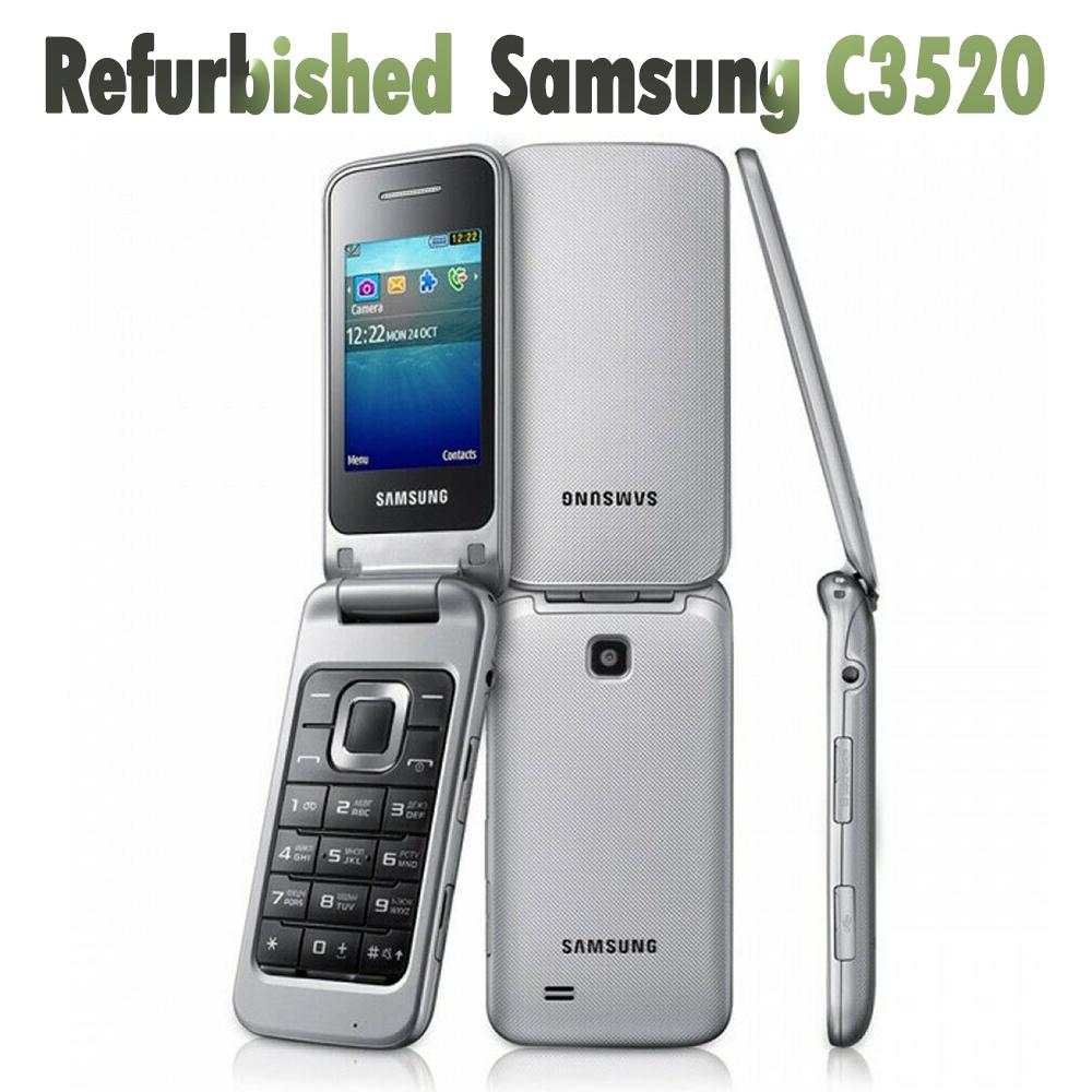 Generalüberholtes Samsung C3520 Mobiltelefon mit 1 SIM simple set silber