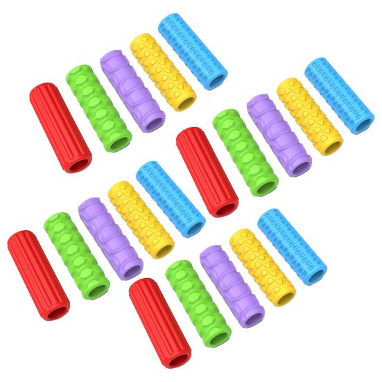 Texturierter Silikon-Stiftgriff Sensorisches Fidget-Spielzeug für Kinder Schüler Erwachsene 20PCS