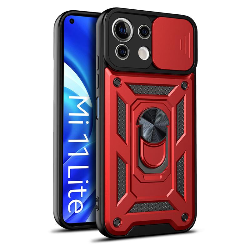 Für Xiaomi Mi 11 Lite Fall Stoßfest Rüstung Telefon Fällen Für Xiomi Mi11 Xiaomi11 Lite Ne 5g Mi 11 lite Licht Magnetische Ring Abdeckung For Mi 11 Lite 5G NE