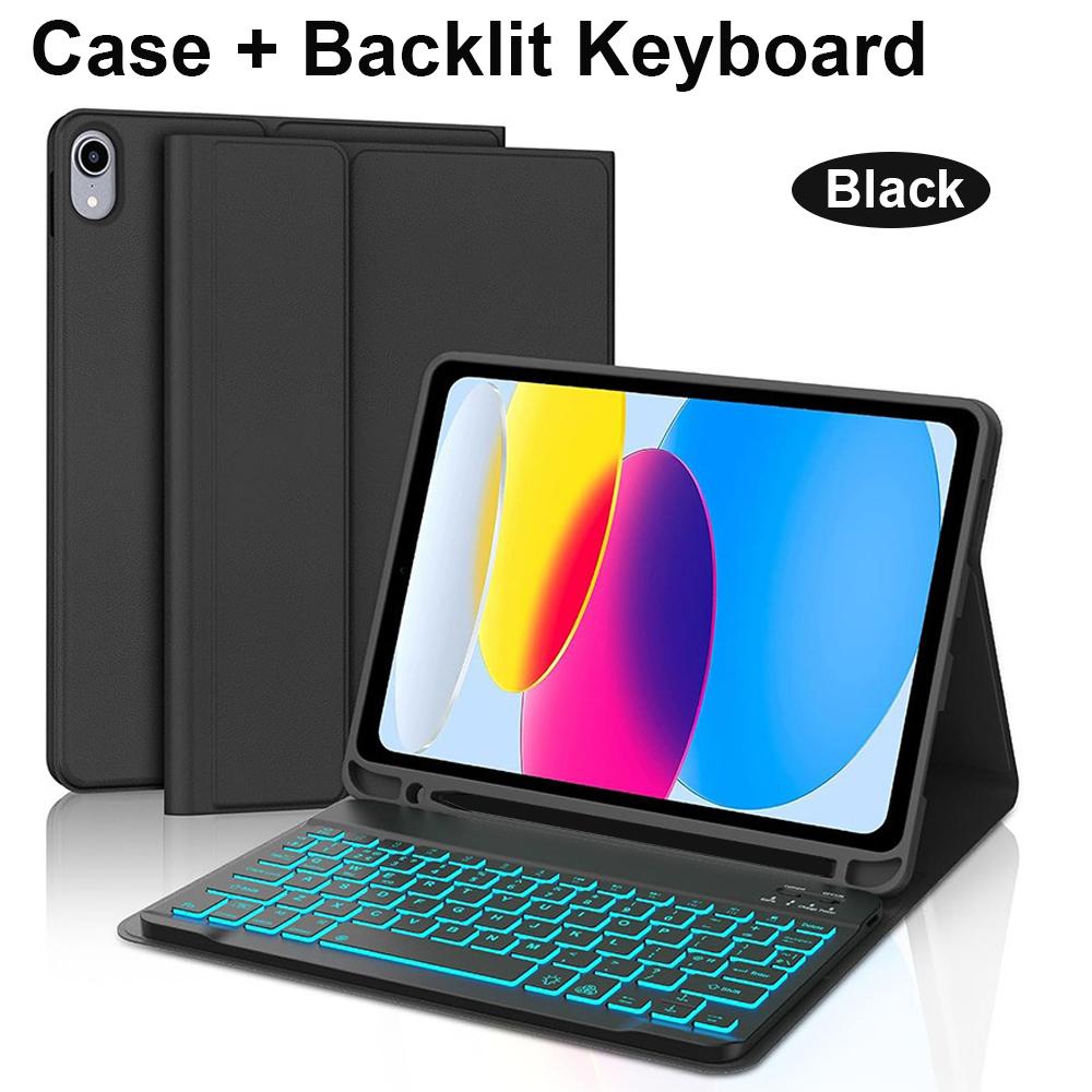 Hülle für iPad A16 11 Zoll A3355 A3356 A3354, Bluetooth-Tastaturabdeckung für iPad 10. Generation 10,9 Zoll A2696 A2757 A2777 A3162 iPad A16 10th 10.9in&Portuguese