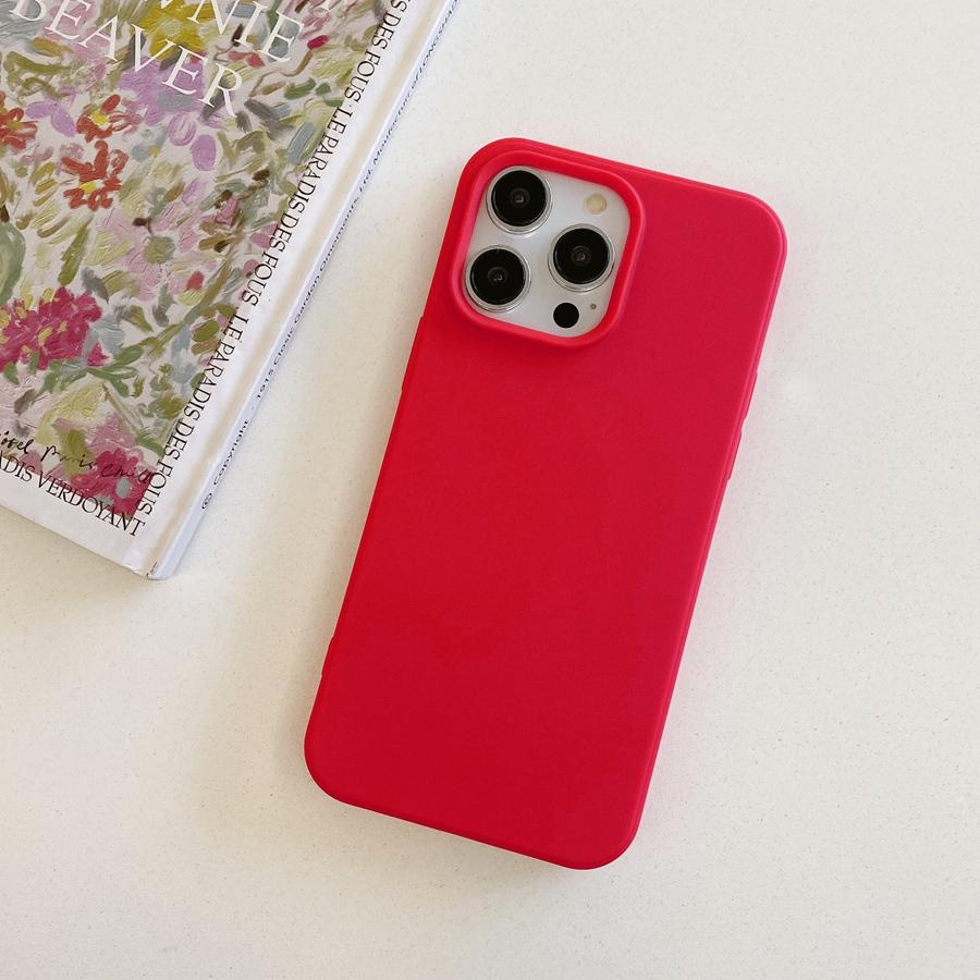 18 Farben zur Auswahl. Ultradünne Handyhülle für iPhone 16 16e 16 Pro Max 16 Plus 15 14 13 12 11 XR XS MAX 6 7 8 Plus SE. Einfarbige Schutzhülle iPhone 13/iPhone 14 rot