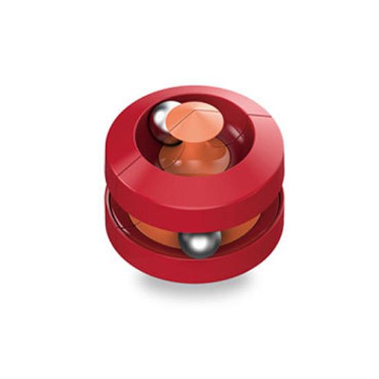 Metall-Flipper-Puzzle-Spielzeug, lustiges, kitzelndes Spielzeug, rotierendes magisches Perlen-Fingerspitzen-Spielzeug, lindert Stress rot